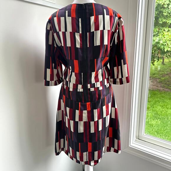 Rag & Bone NWT Silk Anne Bus Seat Bold Modern Retro A-Line Dress Sz 10 / Large - Picture 7 of 9